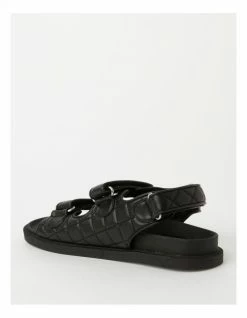 Miss Shop Dani Black Quilted Sandal -Deals Shoes Store 845550550 3 720x928