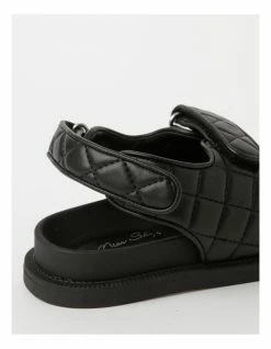 Miss Shop Dani Black Quilted Sandal -Deals Shoes Store 845550550 5 720x928