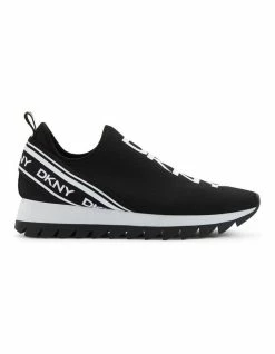 DKNY Linear Black/Black Knit Sneaker