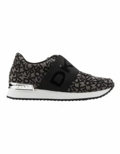 DKNY Marli Black/Grey Jacquard Logo Sneaker