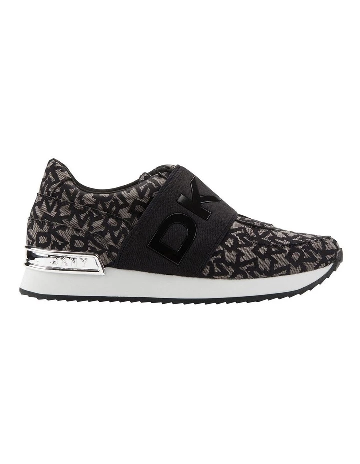DKNY Marli Black/Grey Jacquard Logo Sneaker 1 DKNY Marli Black/Grey Jacquard Logo Sneaker