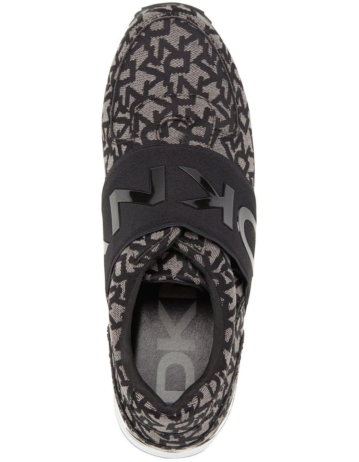 DKNY Marli Black/Grey Jacquard Logo Sneaker 3 DKNY Marli Black/Grey Jacquard Logo Sneaker - Image 3