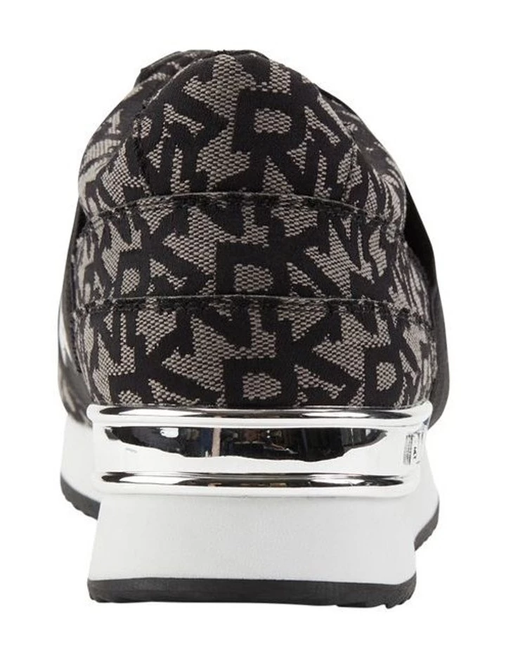 DKNY Marli Black/Grey Jacquard Logo Sneaker 4 DKNY Marli Black/Grey Jacquard Logo Sneaker - Image 4