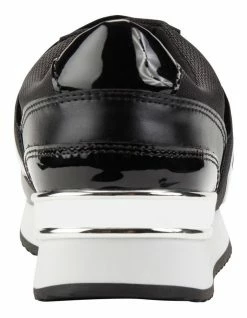 DKNY Marli Black/White Fabric Sneaker -Deals Shoes Store 846088660 4 720x928