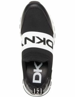 DKNY Mosie Black/White Knit Sneaker -Deals Shoes Store 846088750 3 720x928