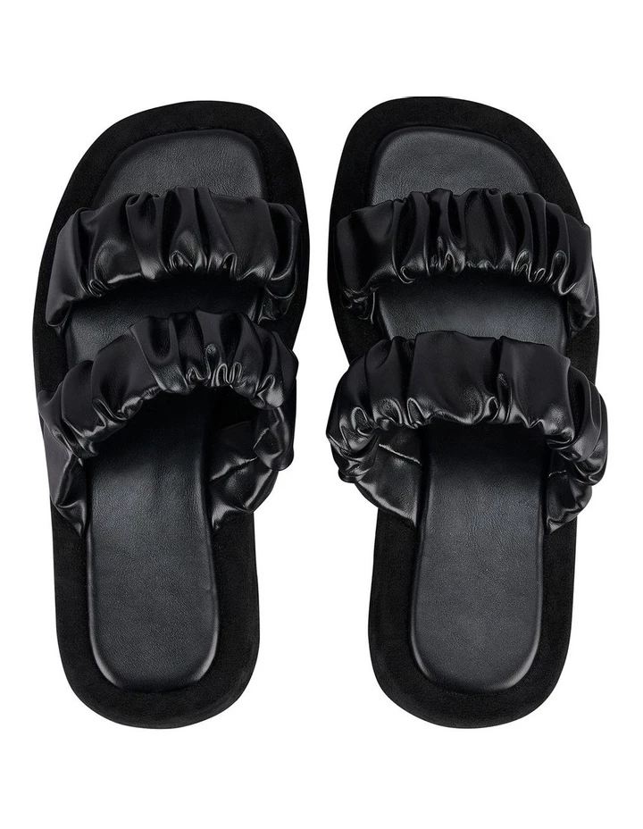 St. Sana Zadie Black Wedge Sandals 2 St. Sana Zadie Black Wedge Sandals - Image 2