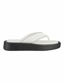 St. Sana Fillipa Off White Wedge Sandals