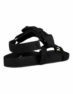 St. Sana Calum Black Wedge Sandal -Deals Shoes Store 847138060 3 720x928
