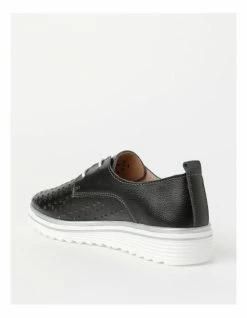 Regatta Charm Black Leather Flat Shoe -Deals Shoes Store 847323460 3 720x928