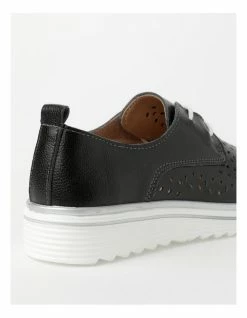 Regatta Charm Black Leather Flat Shoe -Deals Shoes Store 847323460 4 720x928