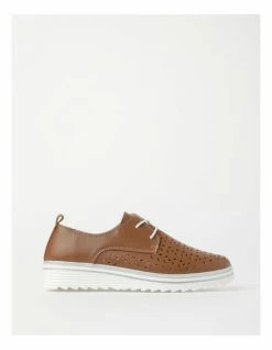 Regatta Charm Tan Leather Flat Shoe