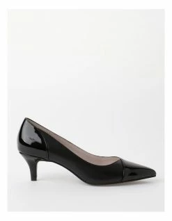 Basque Liberty Black Patent Leather Heeled Shoe