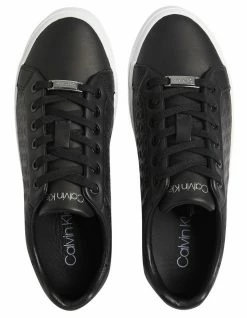 Calvin Klein Vulc Lace Up Emboss Mono Black Sneaker -Deals Shoes Store 847903150 5 720x928