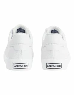 Calvin Klein Vulc Lace Up Emboss Mono White Sneaker -Deals Shoes Store 847903240 3 720x928