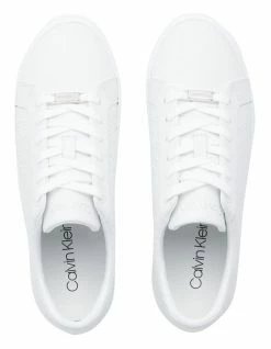 Calvin Klein Vulc Lace Up Emboss Mono White Sneaker -Deals Shoes Store 847903240 5 720x928