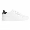 Calvin Klein Vulcanised White/Black Leather Lace Up Sneaker