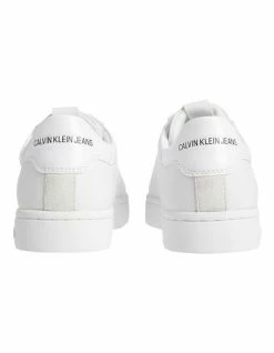 Calvin Klein Cupsole Logo Triple White Lace Up Sneaker -Deals Shoes Store 847903690 3 720x928