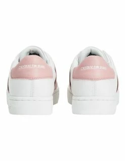 Calvin Klein Cupsole Bright White/Pink Elastic Sneaker -Deals Shoes Store 847903780 4 720x928