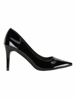 Ravella Wild Black Patent Heeled Shoes