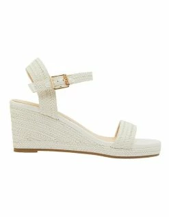 Ravella Adena White Weave Sandals