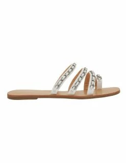 Ravella Catalina White Smooth Sandals