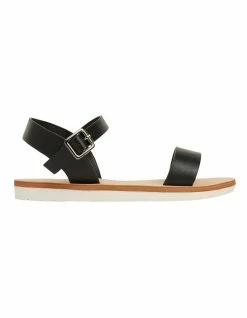Ravella Salem Black Smooth Sandals