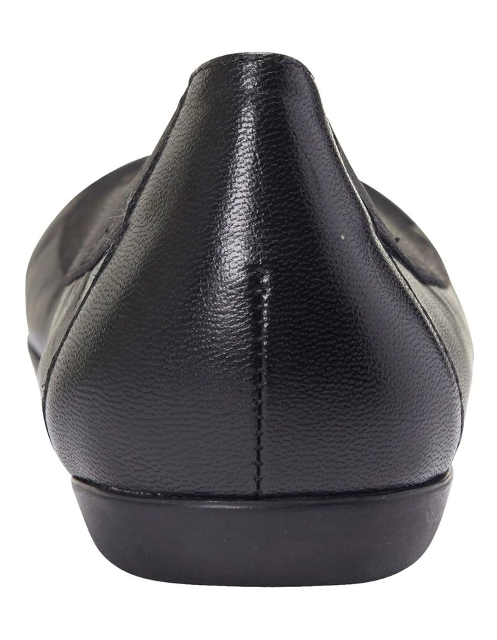 Wide Steps Amanda Black Glove/Elastic Flat Shoes 4 Wide Steps Amanda Black Glove/Elastic Flat Shoes - Image 4