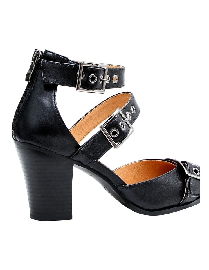 Belle & Bloom Pasadena Leather Buckle Heel 3 Belle & Bloom Pasadena Leather Buckle Heel - Image 3
