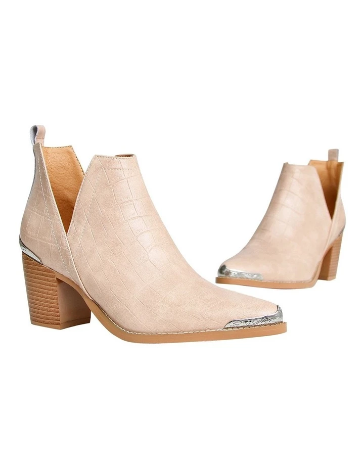 Belle & Bloom Austin Croc Embossed Ankle Boot 1 Belle & Bloom Austin Croc Embossed Ankle Boot