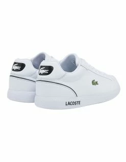 Lacoste Graduate Cap White/Black Leather Trainers -Deals Shoes Store 849518470 3 720x928