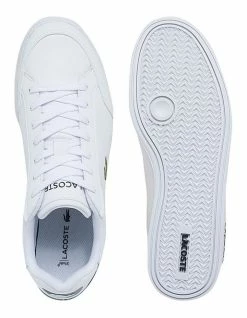Lacoste Graduate Cap White/Black Leather Trainers -Deals Shoes Store 849518470 4 720x928