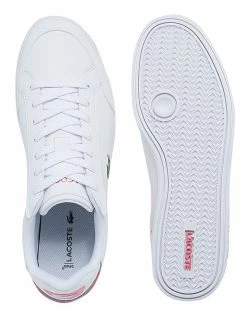 Lacoste Graduate Cap White/Pink Leather Trainers 9 Lacoste Graduate Cap White/Pink Leather Trainers -Deals Shoes Store 849518650 4 720x928
