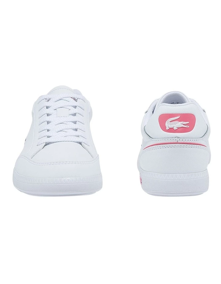 Lacoste Graduate Cap White/Pink Leather Trainers 5 Lacoste Graduate Cap White/Pink Leather Trainers - Image 5
