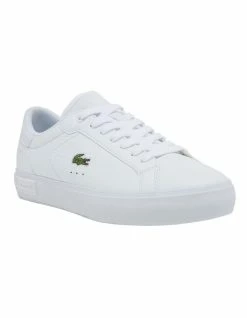 Lacoste Powercourt White Leather Sneakers