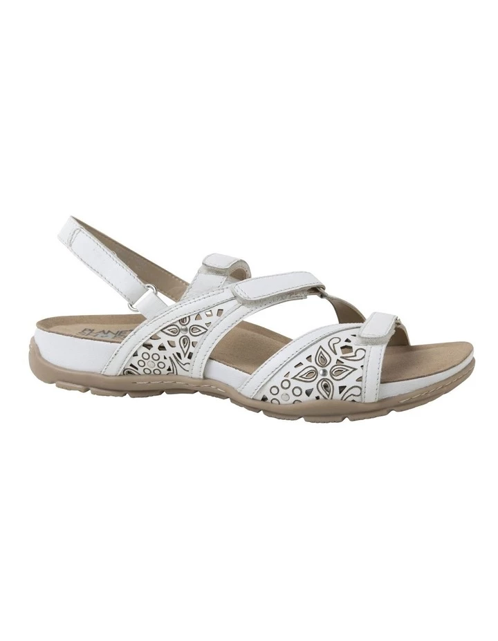 Planet Shoes Malu Sand White Leather Sandal 2 Planet Shoes Malu Sand White Leather Sandal - Image 2