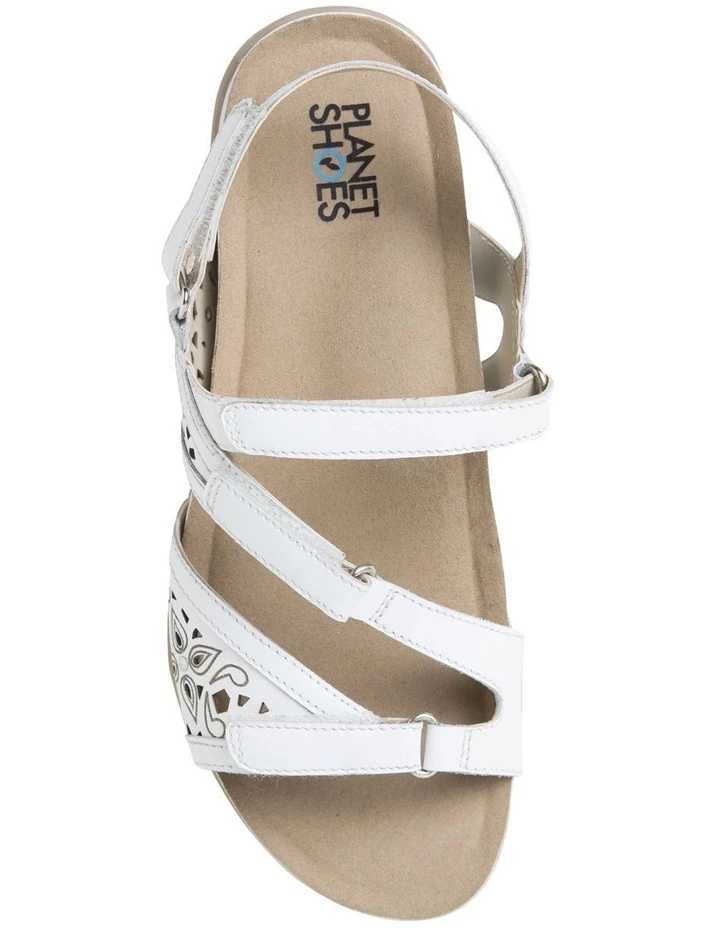 Planet Shoes Malu Sand White Leather Sandal 3 Planet Shoes Malu Sand White Leather Sandal - Image 3