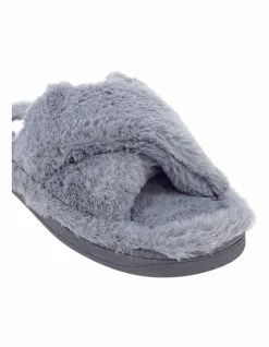 Grosby Invisible Grey Crossover Slipper -Deals Shoes Store 850207330 3 720x928