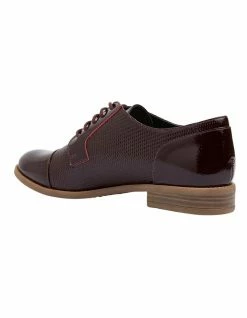 Sandler Panache Burgundy Crinkle Patent Flat Shoes -Deals Shoes Store 850286080 5 720x928