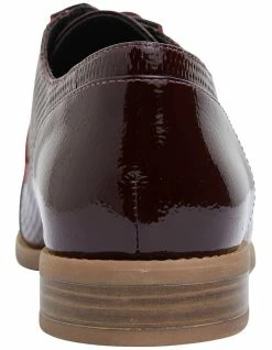 Sandler Panache Burgundy Crinkle Patent Flat Shoes -Deals Shoes Store 850286080 7 720x928