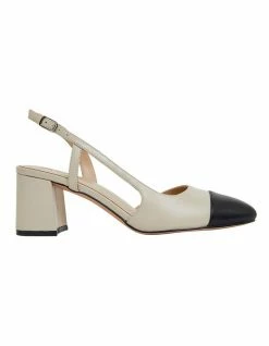 Jane Debster Chapter Black Glove / Ivory Heeled Shoes