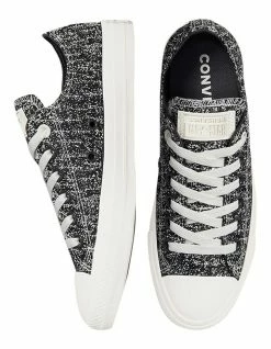 Converse Chuck Taylor All Star Recycled Poly Jacquard Black/Egret Womens Sneaker -Deals Shoes Store 850501000 4 720x928