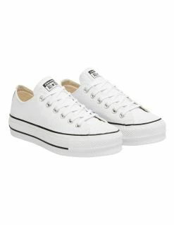 Converse Chuck Taylor Lift Leather Low White Sneaker -Deals Shoes Store 850501990 3 720x928