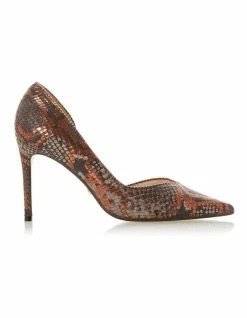 Dune London Dream - Brown Rept Print Leather