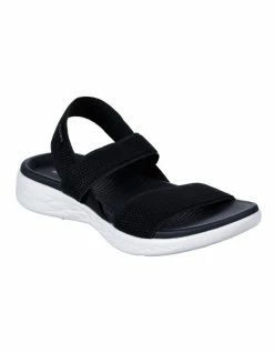 Skechers On-The-Go 600 Flawless Black/White Sandal