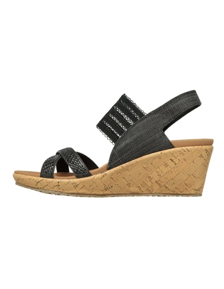 Skechers Beverlee Fancy Sips Black Sandal 4 Skechers Beverlee Fancy Sips Black Sandal - Image 4