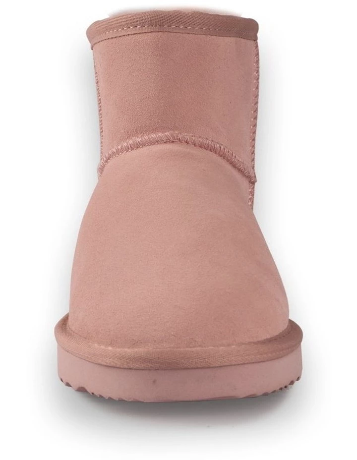 AUS WOOLI UGG SHORT SHEEPSKIN ANKLE BOOT - Pale Pink 5 AUS WOOLI UGG SHORT SHEEPSKIN ANKLE BOOT - Pale Pink - Image 5