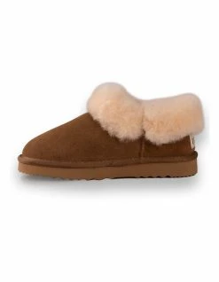 AUS WOOLI UGG UNISEX SHEEPSKIN WOOL TRADITIONAL ANKLE SLIPPERS - Tan -Deals Shoes Store 851402080 4 720x928