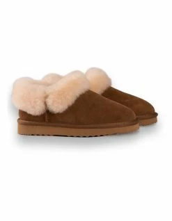 AUS WOOLI UGG UNISEX SHEEPSKIN WOOL TRADITIONAL ANKLE SLIPPERS - Tan -Deals Shoes Store 851402080 6 720x928