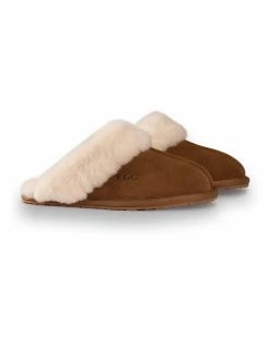 AUS WOOLI UGG UNISEX SHEEPSKIN WOOL SHELLEY Slippers - Chestnut/Tan -Deals Shoes Store 851403160 6 720x928