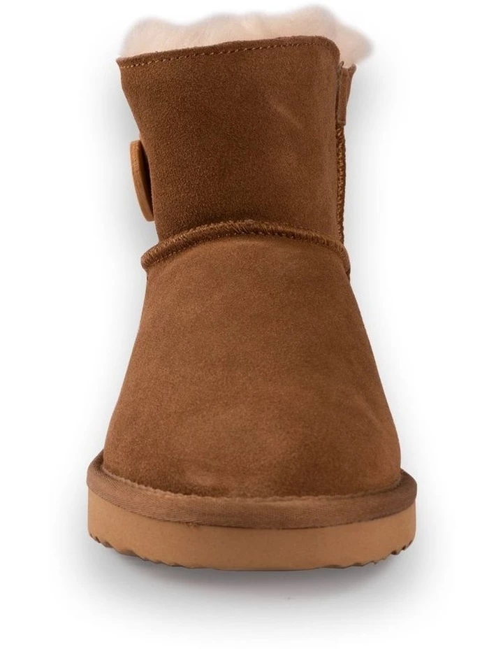 AUS WOOLI UGG SHORT SHEEPSKIN BUTTON BOOT - Chestnut/Tan 5 AUS WOOLI UGG SHORT SHEEPSKIN BUTTON BOOT - Chestnut/Tan - Image 5